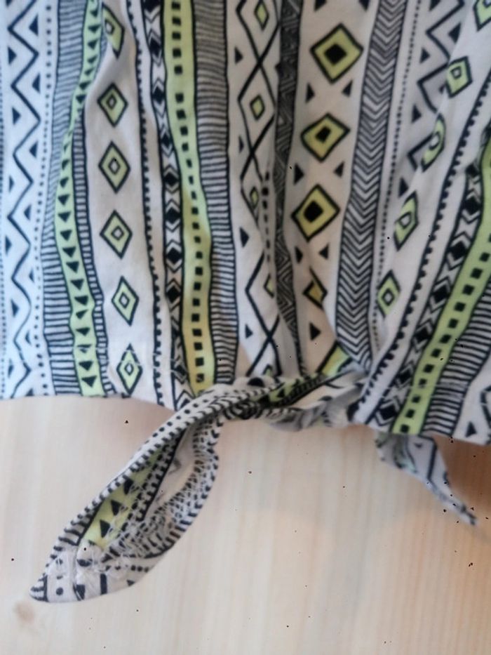 Débardeur ethnique blanc noir jaune - photo numéro 4