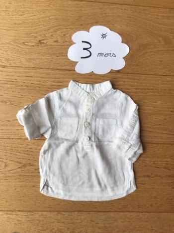Chemise col Mao kiabi 3 mois