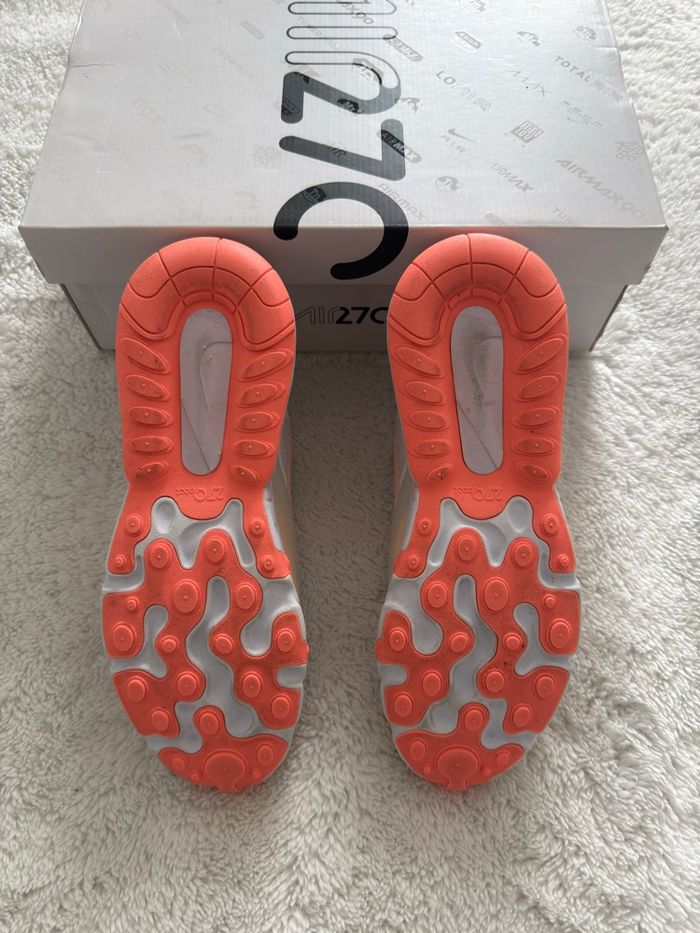 Nike Air Max 270 React - Rose Pêche Crème - photo numéro 4