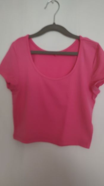T-shirt court rose fuchsia – Taille 10 ans