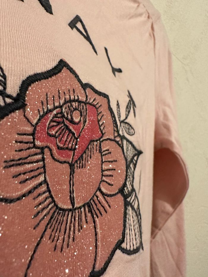 T-shirt en coton manches longues rose imprimée fille 12 ans Tape à l’œil - photo numéro 4