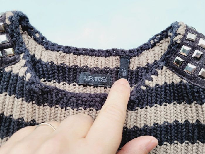 Très beau pull coton IKKS, 6 ans, à rayures - photo numéro 3
