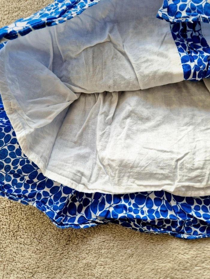 Ensemble robe fleurie bleu et blanche et legging - photo numéro 6