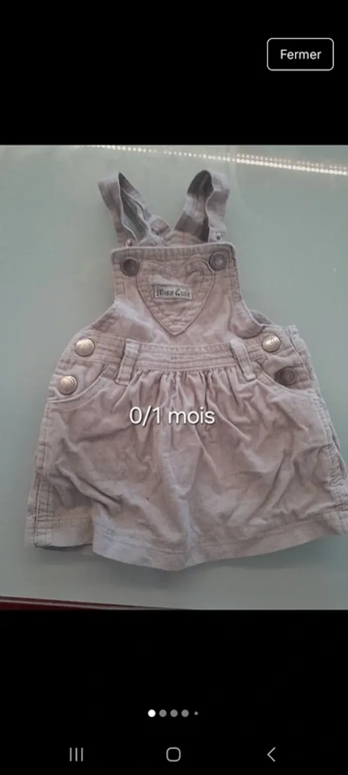 Robe salopette beige