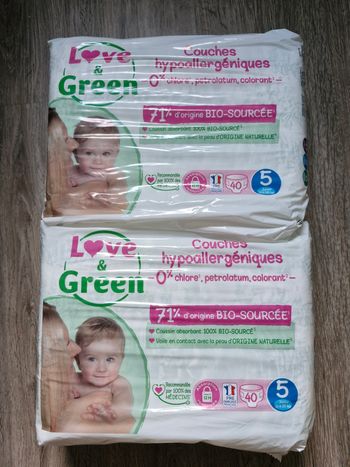 Couches love and green taille 5