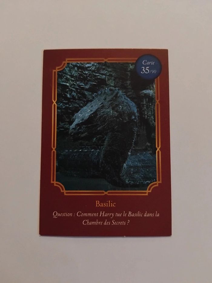 🃏 Carte Harry Potter (Auchan) - Wizarding World - Basilic 35/90