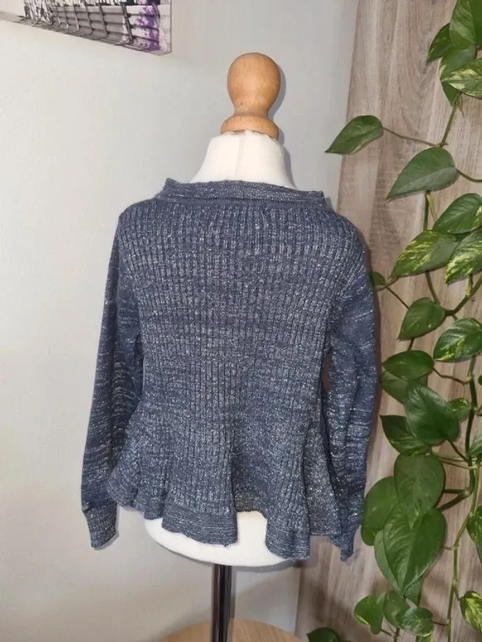 Gilet bleu métal taille 4 ans Little couture - photo numéro 4