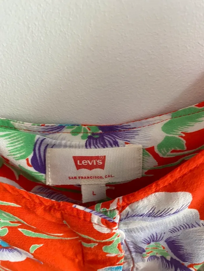 Combi short levi’s rouge à fleur - photo numéro 7