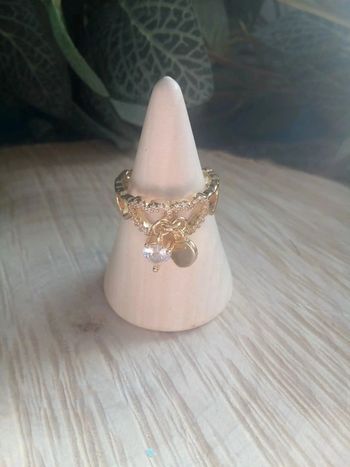 Bague pendentif coeur acier inoxydable