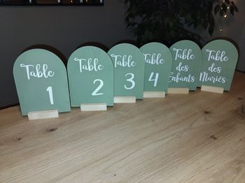 Numéro de table mariage 