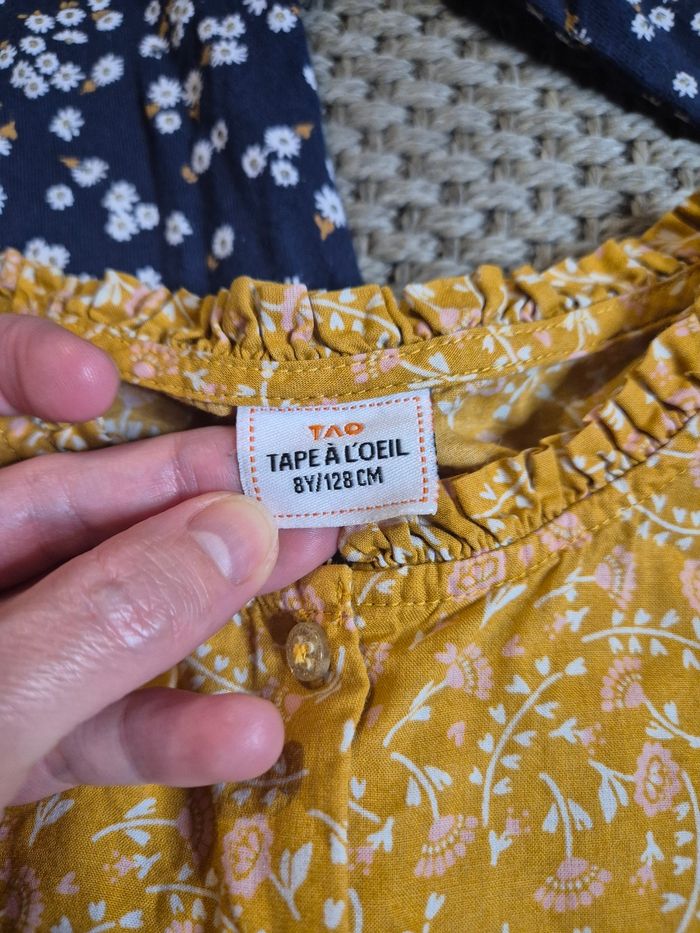 Lot de 3 Blouses à motifs fleurs filles - 8 ans - photo numéro 7