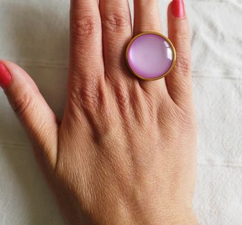 bague ajustable en acier inoxydable doré