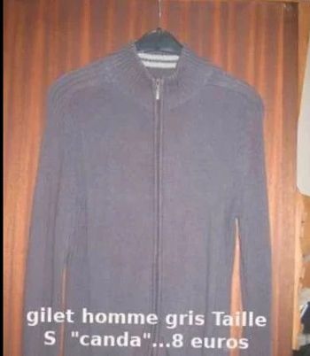 gilet  gris  homme taille  S
