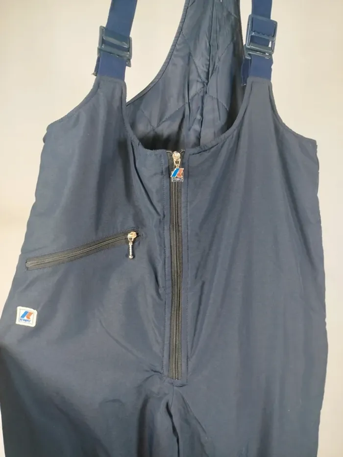 Salopette ski K-WAY Vintage Pantalon à bretelle snowboard Homme L Bleu Marine A217 - photo numéro 5