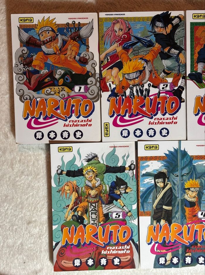 🧡 Lot de 5 Mangas Naruto Tomes 1 à 5 – Édition Kana - photo numéro 2