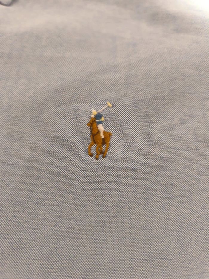 Chemise Manches longues - Ralph Lauren - Logo brodé premium - Bleu clair - Taille XL - photo numéro 7