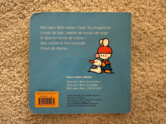Livre en dur Petit lapin blanc à la neige 🌻 - photo numéro 2