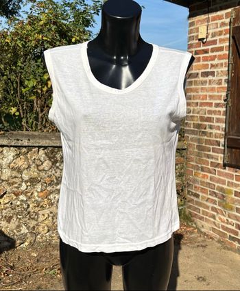Débardeur blanc sans manches Drôle de Copine T36/38 (S/M)