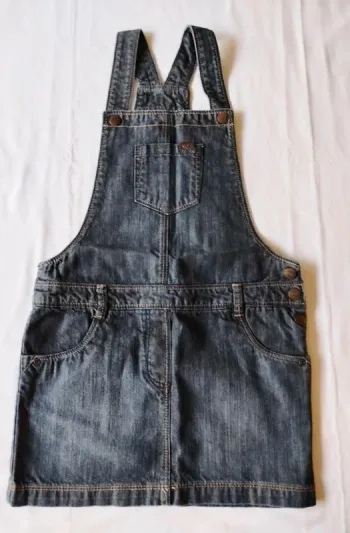 Robe salopette en jean – Fille 10 ans