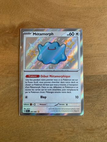 Carte Pokemon Metamorph Shiny 201/091
