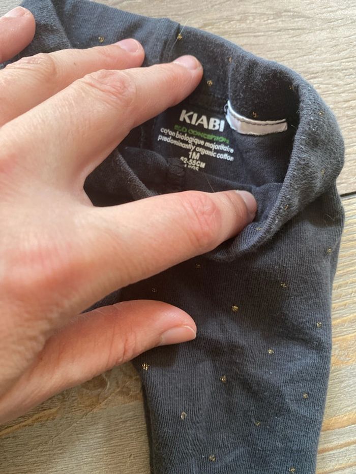 Legging noir et pois dorés 1 mois Kiabi - photo numéro 2