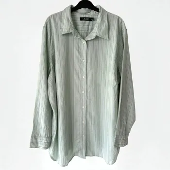 💚 Chemise rayé Vert Pastel/ Lauren-Ralph-Lauren /