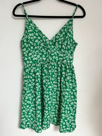 Robe verte à fleurs femme taille M shein