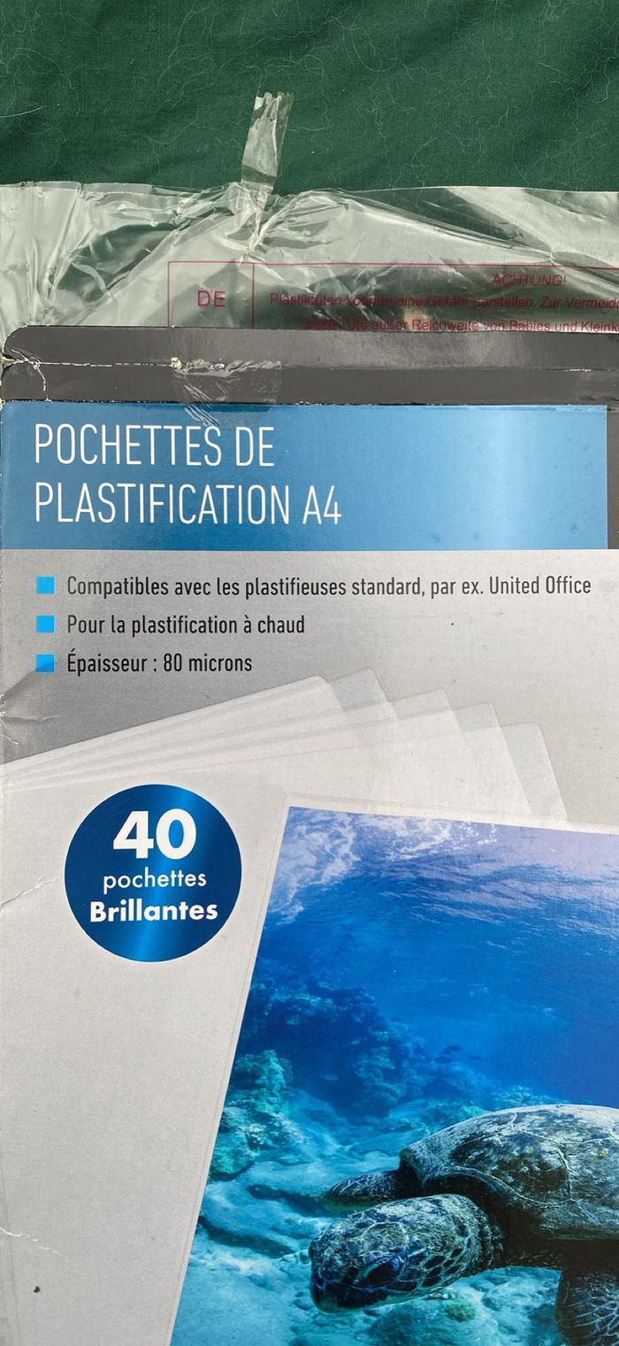 Pochettes de plastification A4
