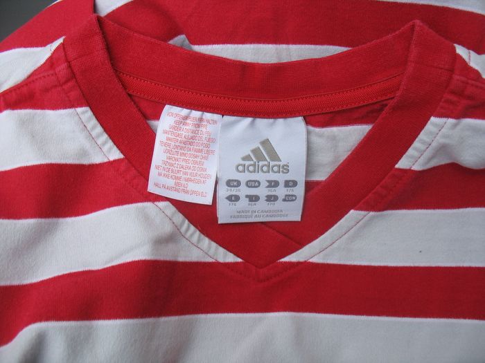 SWEAT SHIRT RAYÉ ROUGE ET GRIS FILLE "ADIDAS" - 16 ANS - n°01 - photo numéro 5