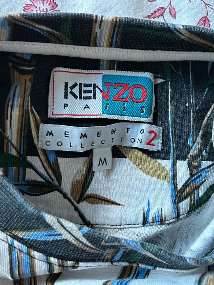 Robe mini-t-shirt en coton imprimé bambou multicolore Kenzo Memento Collection 2 - taille M - photo numéro 9