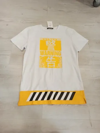 Tee shirt blanc et jaune homme