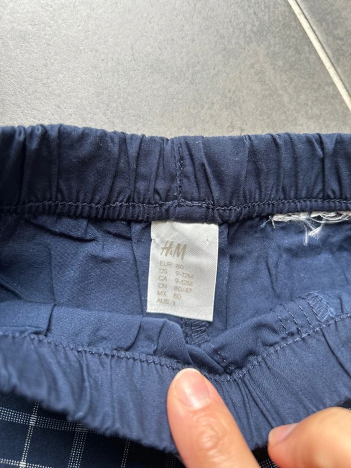 Short léger à carreaux marine garçon H&M - photo numéro 3