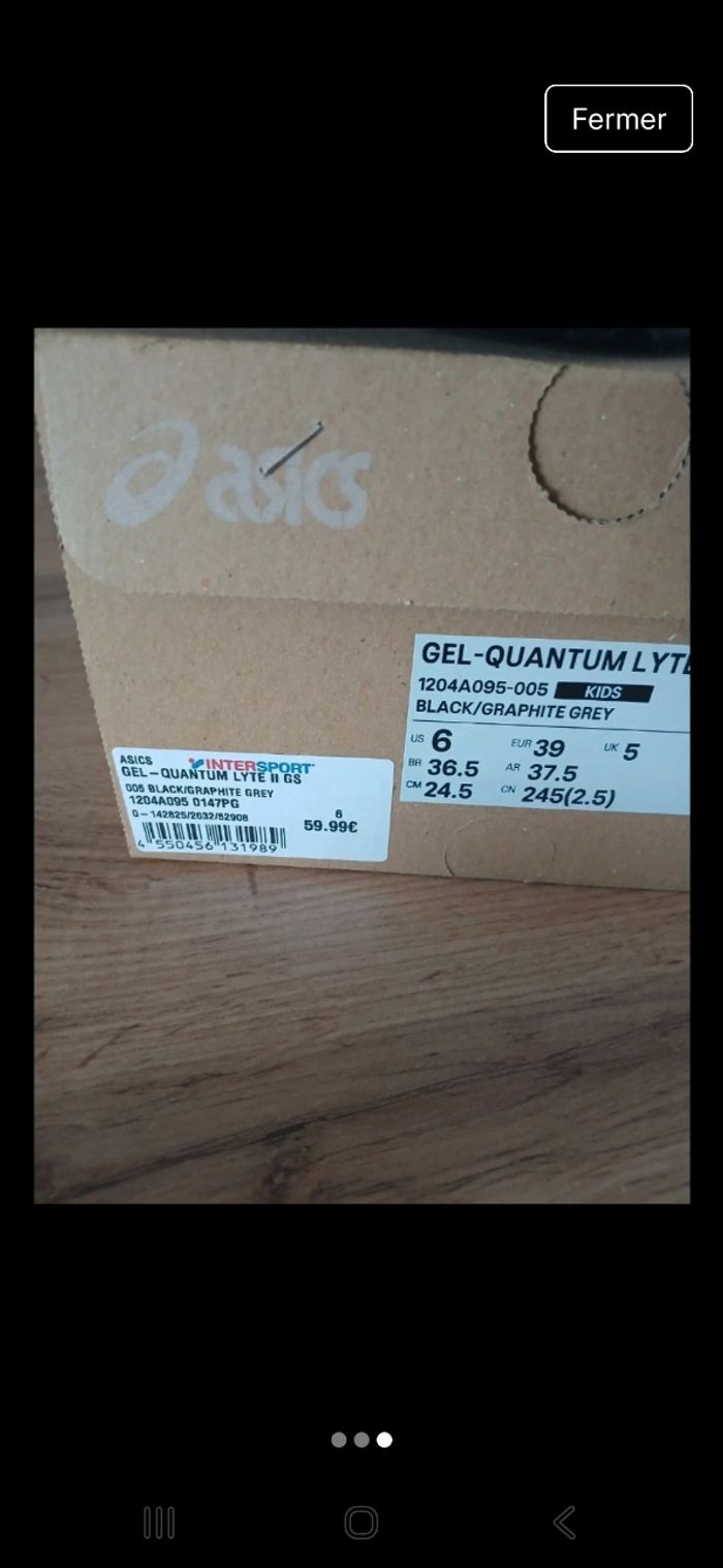 Baskets asics - photo numéro 3