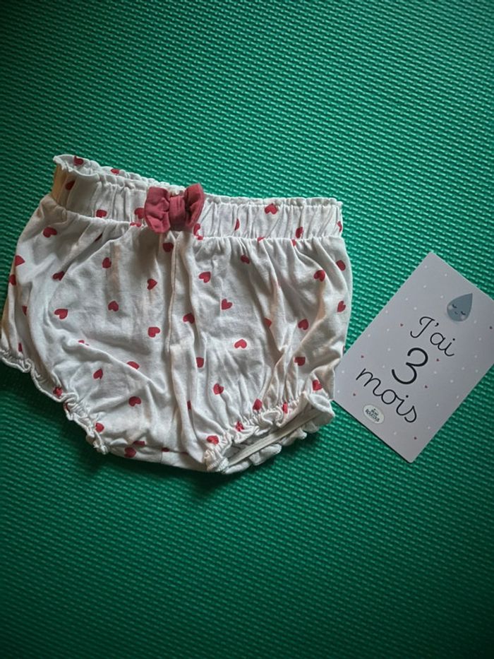 Short bloomer cœur mes petits cailloux 3M