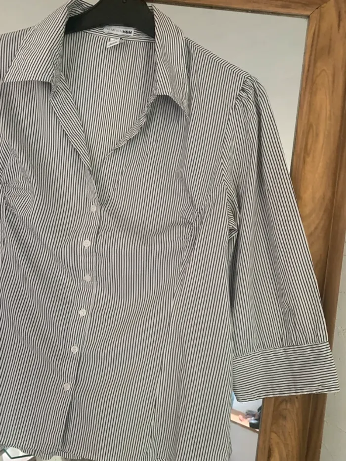 Chemise H&M rayé taille 42 manches 3/4 - photo numéro 6