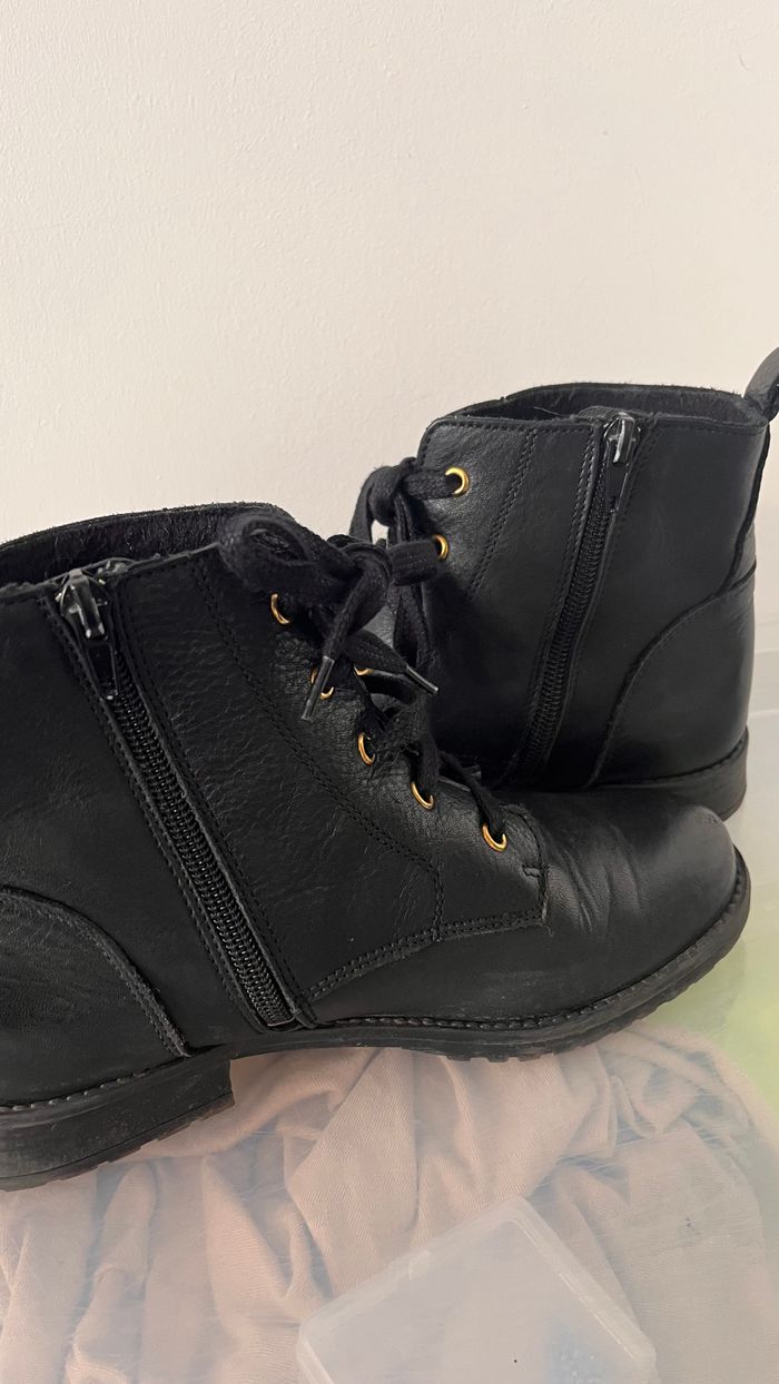 Boots André T38 Cuir Intérieur et extérieur - photo numéro 5