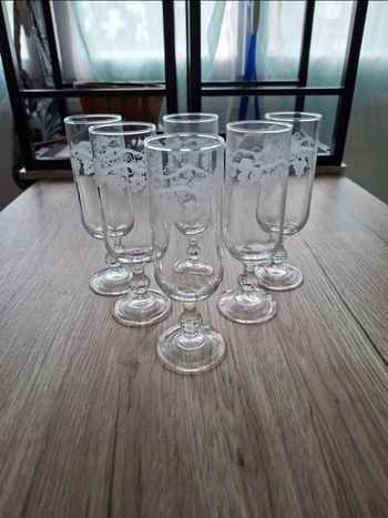 Lot verres à pieds x6