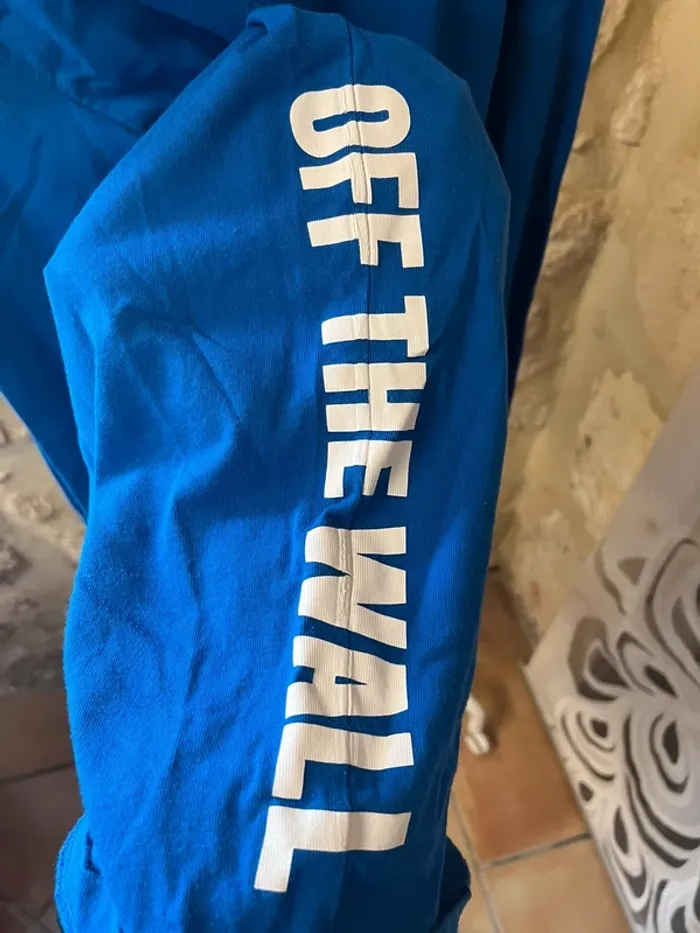 T-shirt long vans bleu - photo numéro 3