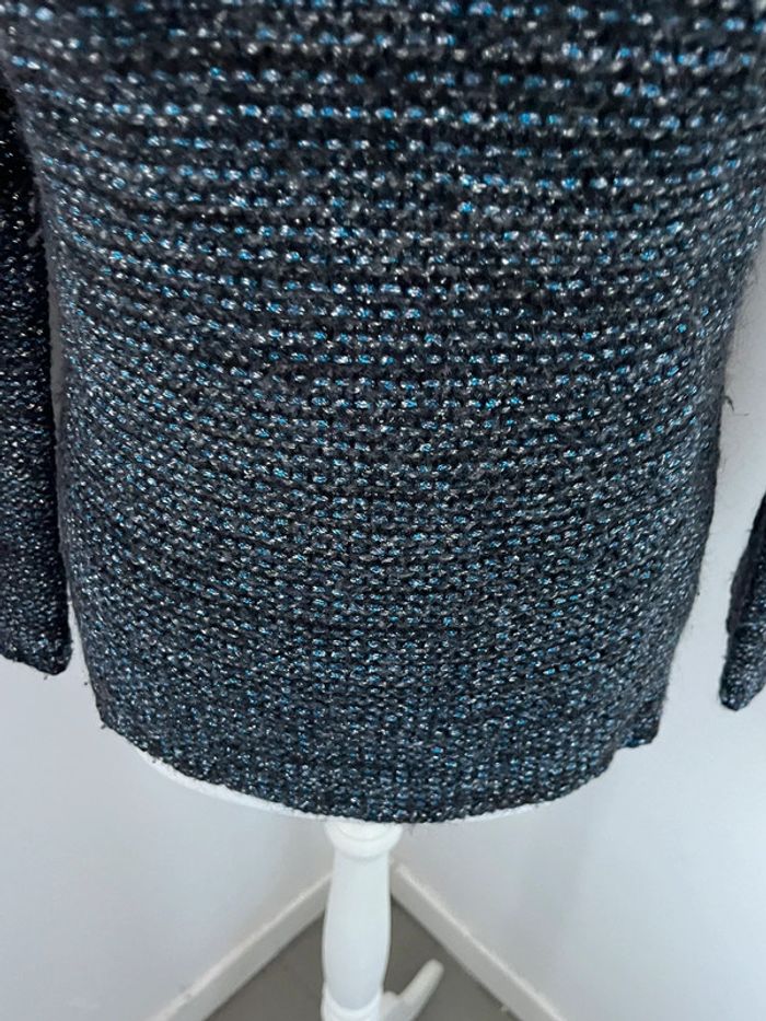 Pull chiné bleu pailleté Maje S - photo numéro 2