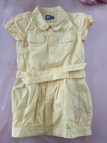 Robe 2 ans jaune à col