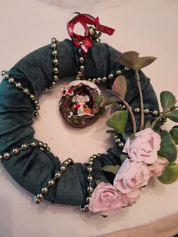 Couronne de noel en satin