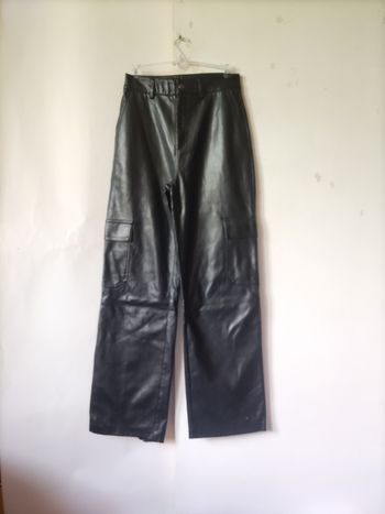Pantalon simili cuir Jambes larges 