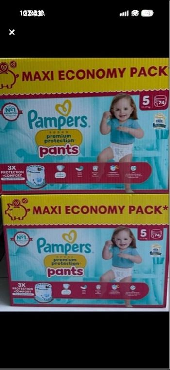 Pampers  premier pants taille 5(12-17) kg