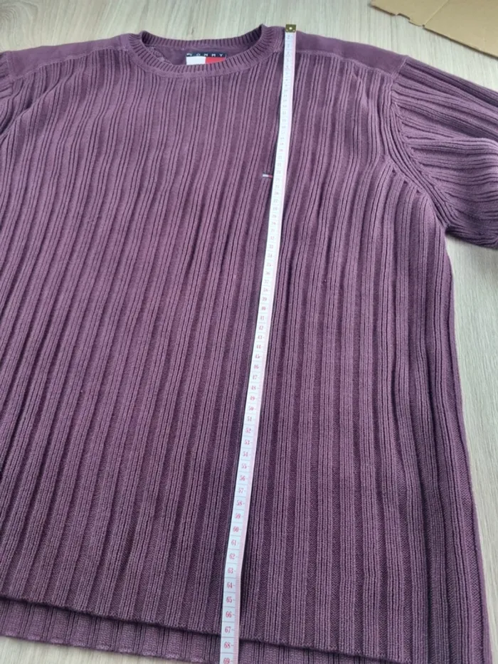 Pull a col rond Tommy Hilfiger violet Femme Taille L - photo numéro 6