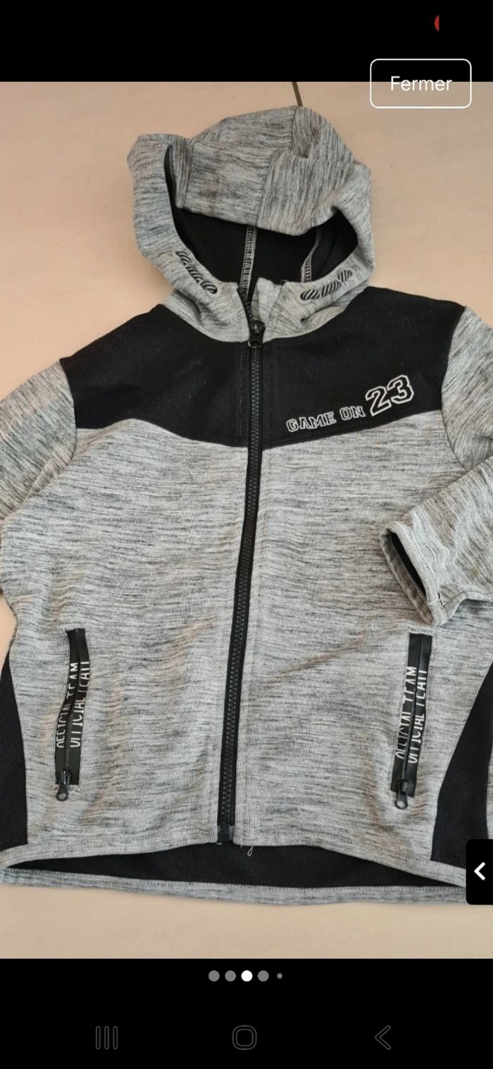 lot de 2 sweat-shirt zippés - photo numéro 3