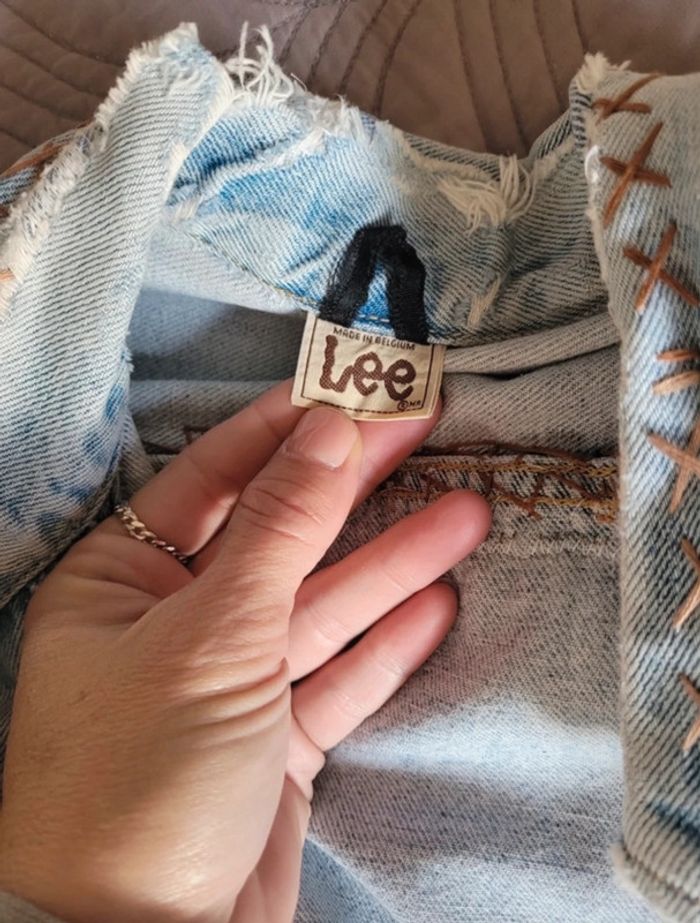 Blouson lee vintage customisé taille L - photo numéro 4