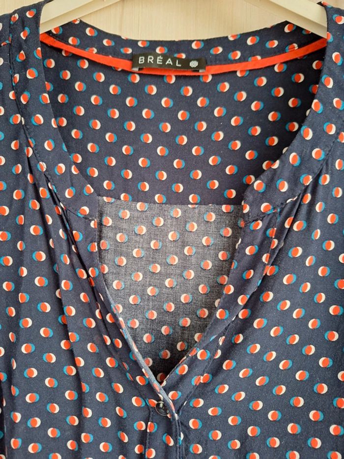 Blouse bleue fluide - photo numéro 2