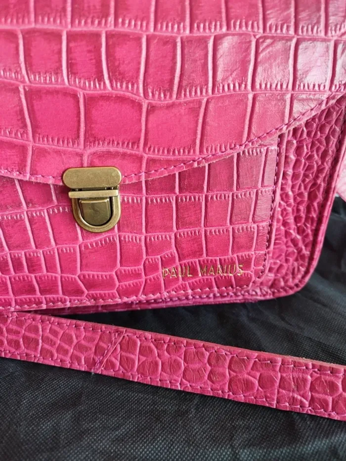 Sac Mademoiselle George 🩷 Alligator Cocktail Tourmaline - Paul Marius - photo numéro 3
