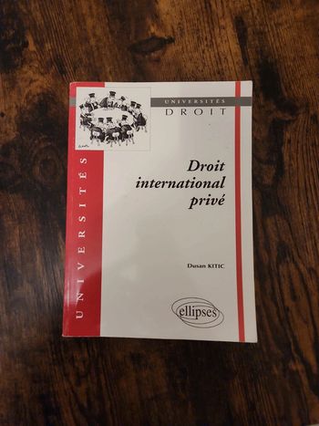 Livre : Droit international privé