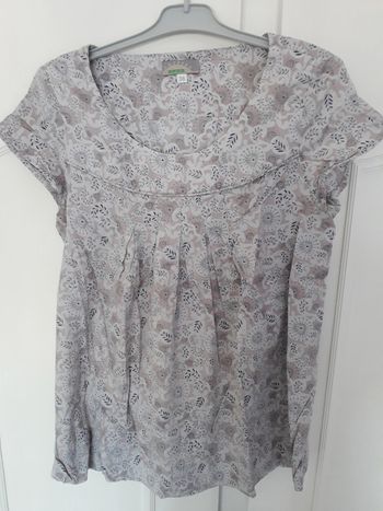 Chemisier rose et gris